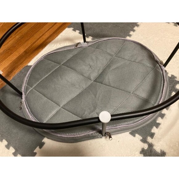 New Elevated Fluffy Cuddle Bed with Detachable Pad for Cats & Small Dogs, Grey - Picture 2 of 9